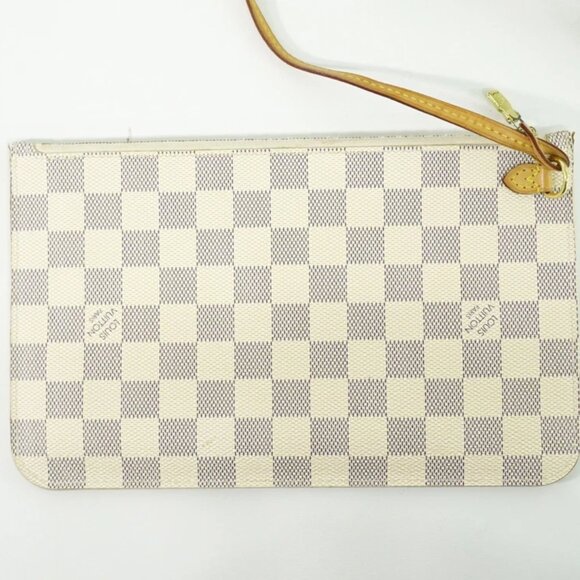 Louis Vuitton Neverfull MM N41361 Damier Azur Canvas Shoulder Tote Bag White - Picture 4 of 10